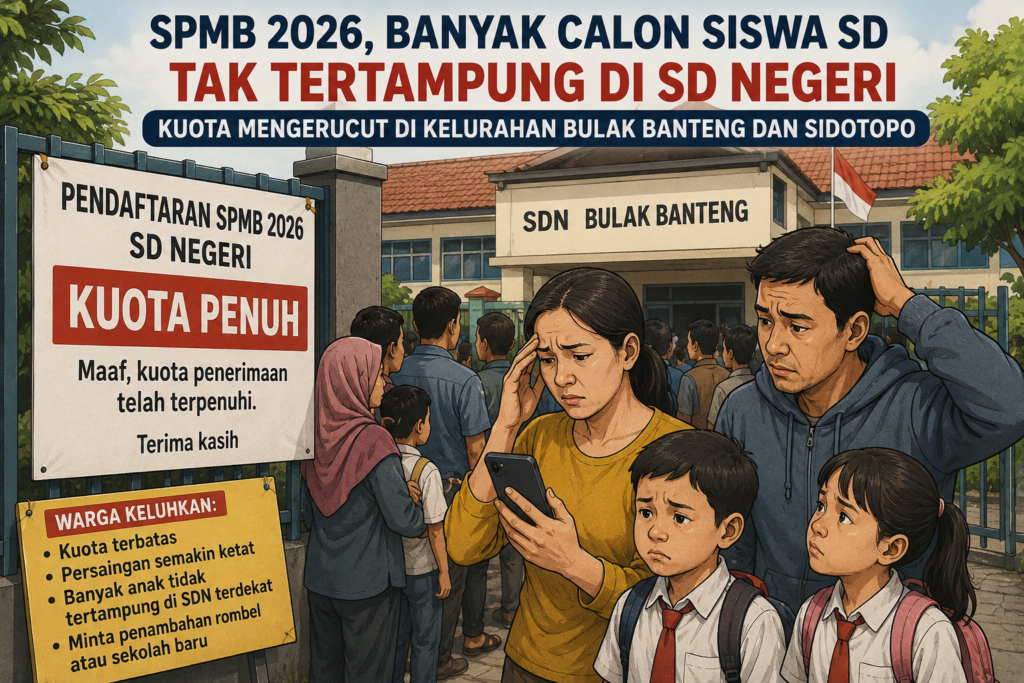 Menginjak Tahun ajaran 2026-2027 Masuk SDN semakin sulit